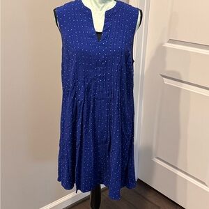 Old Navy Blue Dress with Polka Dots